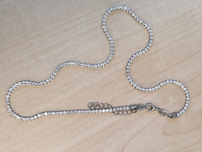 Tennis Necklaces in 925 Silver 