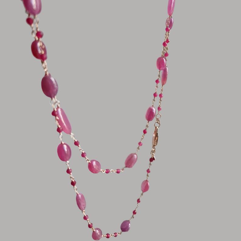 Precious ruby necklace