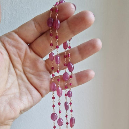 Precious ruby necklace