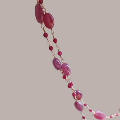 Precious ruby necklace