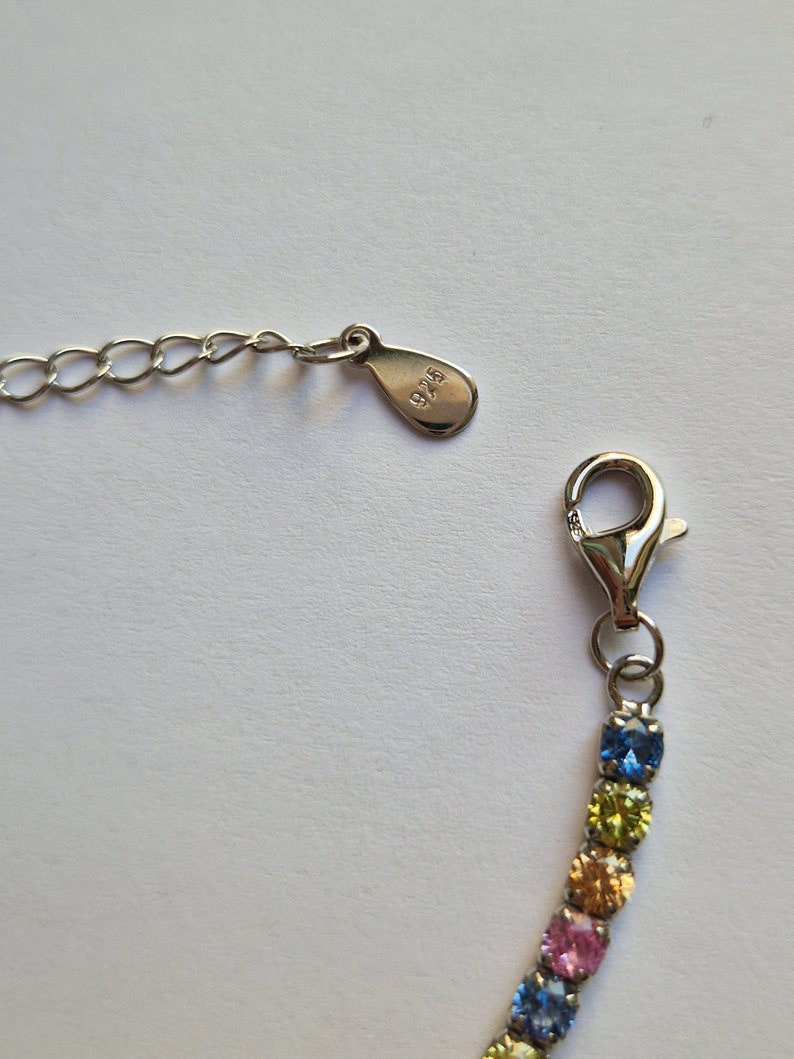 Pastel rainbow tennis bracelet