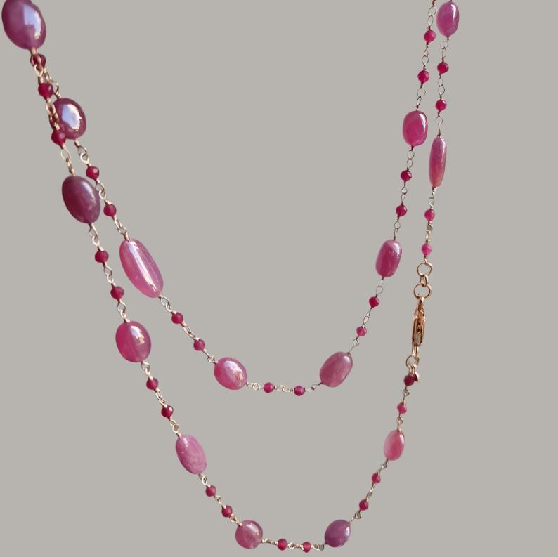 Precious ruby necklace