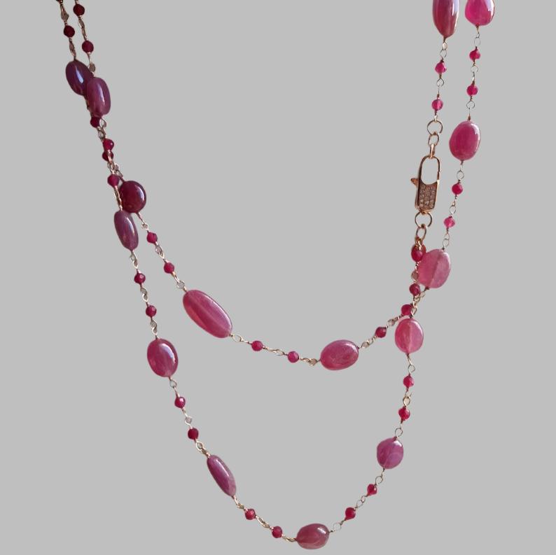 Precious ruby necklace