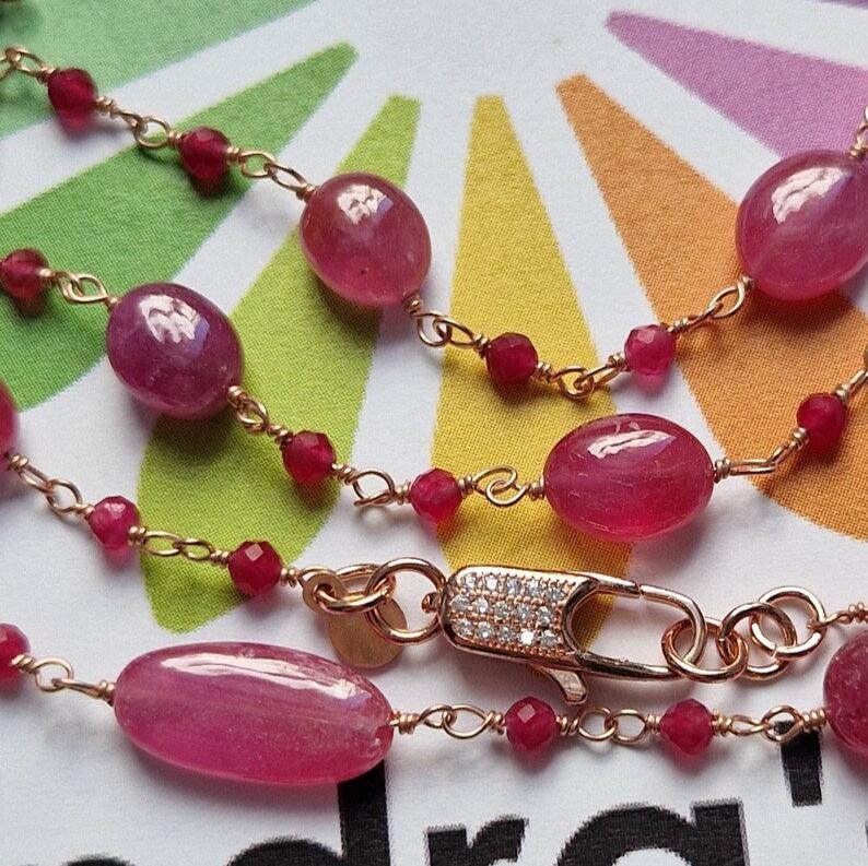 Precious ruby necklace