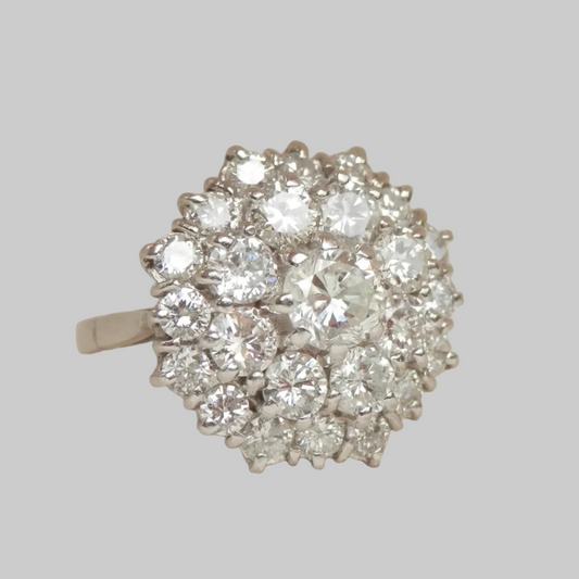 Anello Margherita Bianca, Produzione ESCLUSIVA, Argento 925