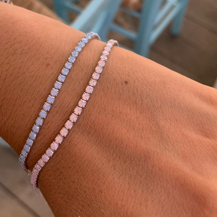 Bracciale Tennis OPALE SkuBlu, in Argento S925