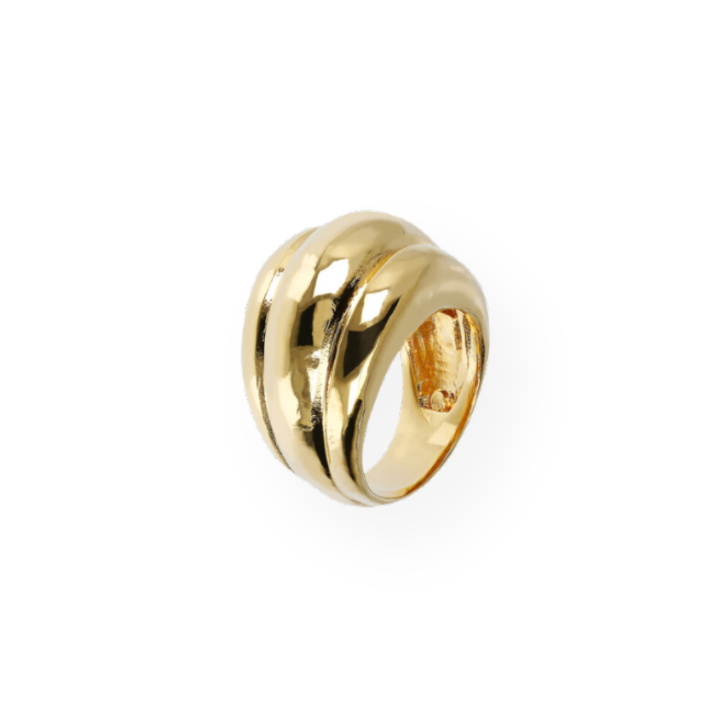 Wave Ring, Silver and Gold