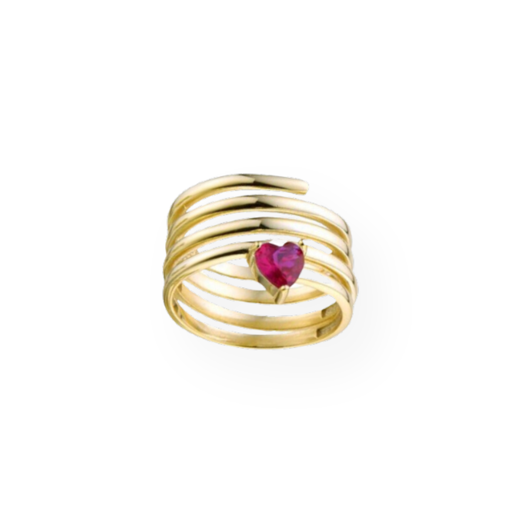 Spiral Ring, in silver and gold