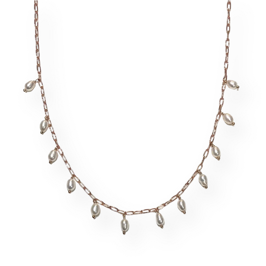 Collier Argent 925 avec Pendentif Perles Naturelles - Bijou élégant et raffiné