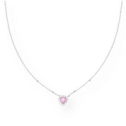 Collier élégant en argent 925 avec zircons colorés