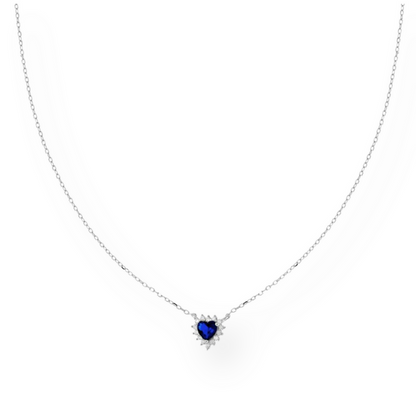 Collier élégant en argent 925 avec zircons colorés