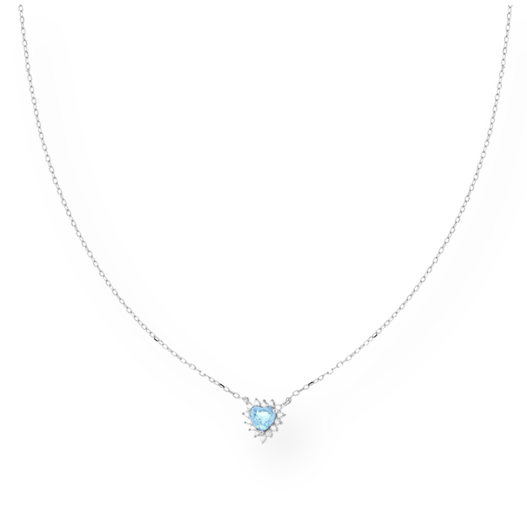 Collana con Cuore Kate, in Argento e Zirconi