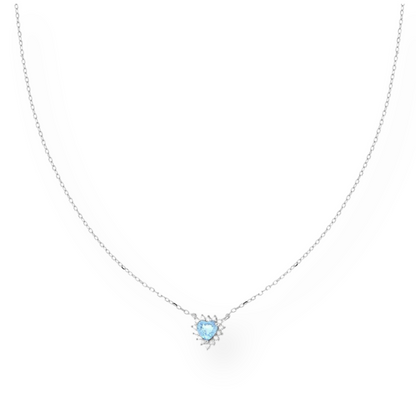 Collana con Cuore Kate, in Argento e Zirconi