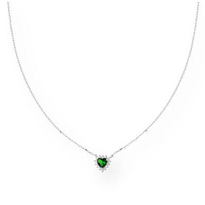 Collier élégant en argent 925 avec zircons colorés