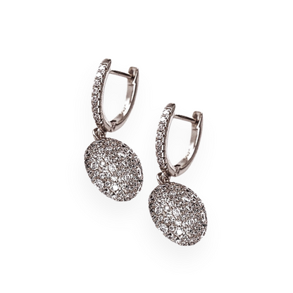 Orecchini con Pendenti Rotondi, in Argento 925