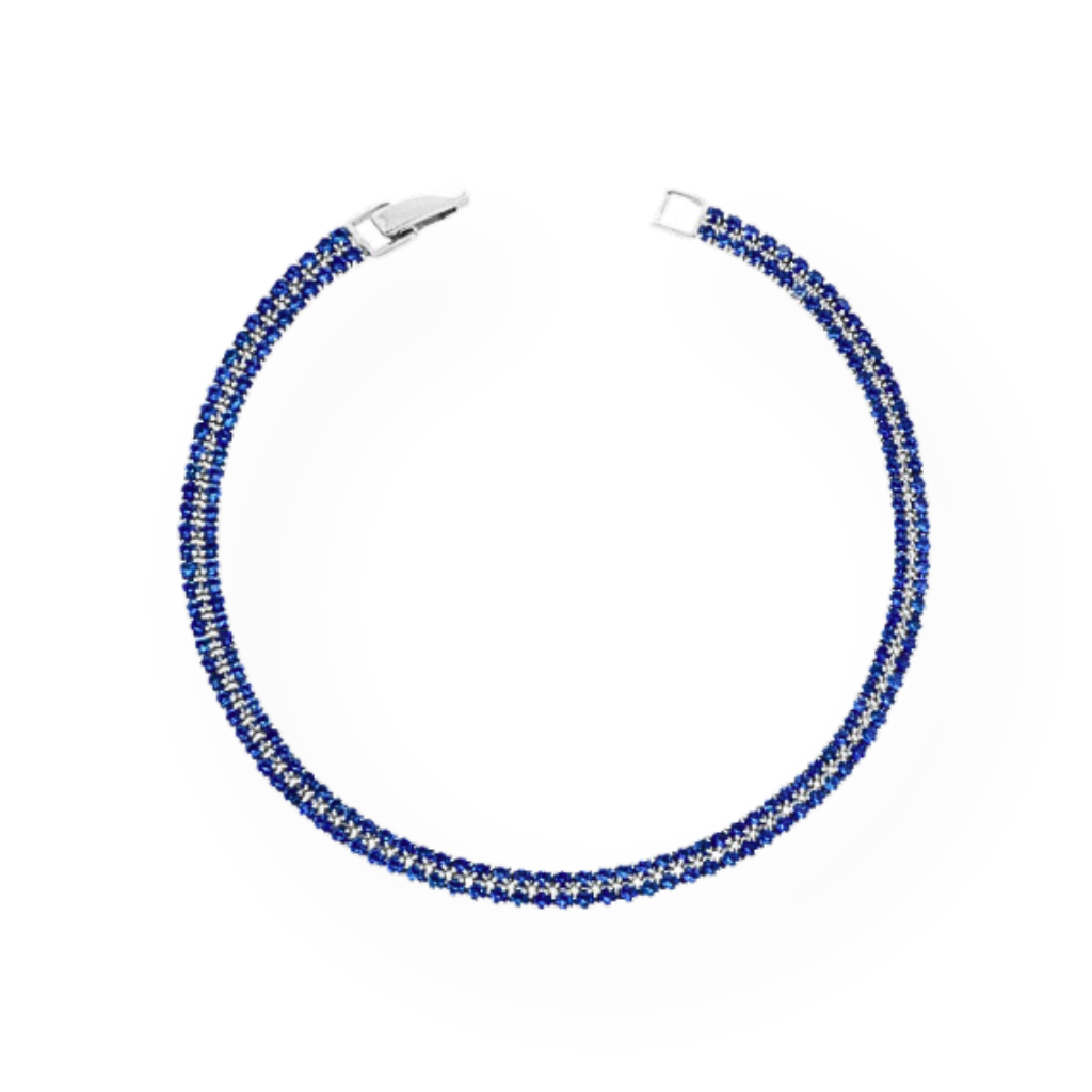 Bracciali Tennis 2 File COlor, in Argento 925