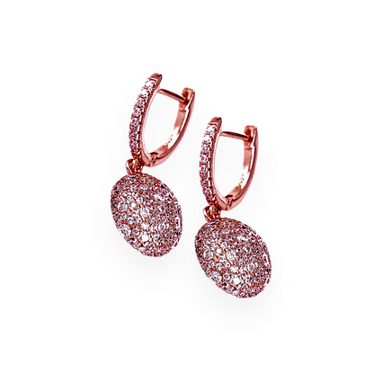 Orecchini con Pendenti Rotondi, in Argento 925