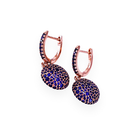 Orecchini con Pendenti Rotondi, in Argento 925