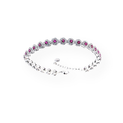 Bracciali Tennis Fiore Color in Argento 925