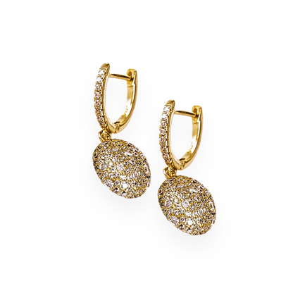 Orecchini con Pendenti Rotondi, in Argento 925