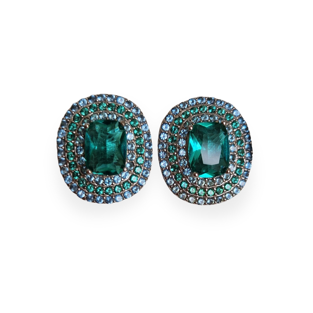 Green Brilliant Earrings