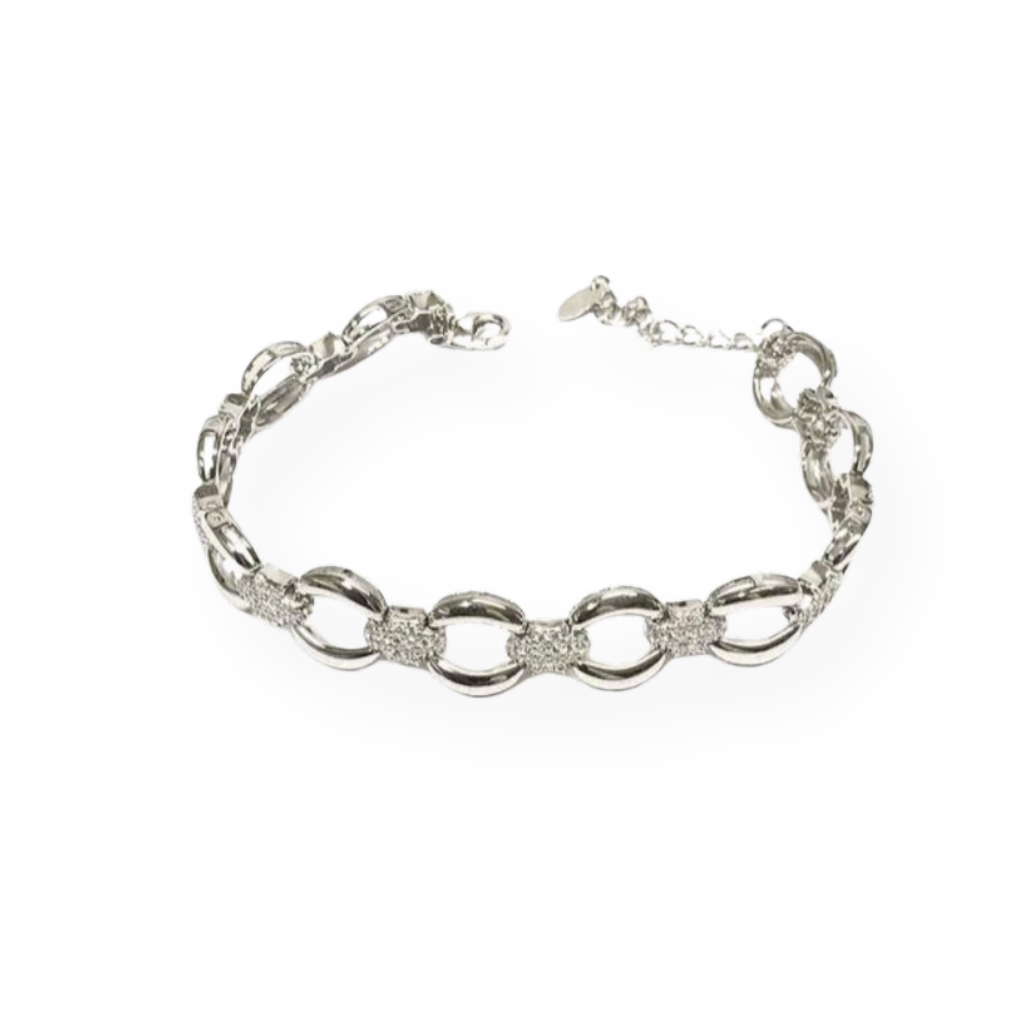 Luxury Bracelet with Zirconia Mesh