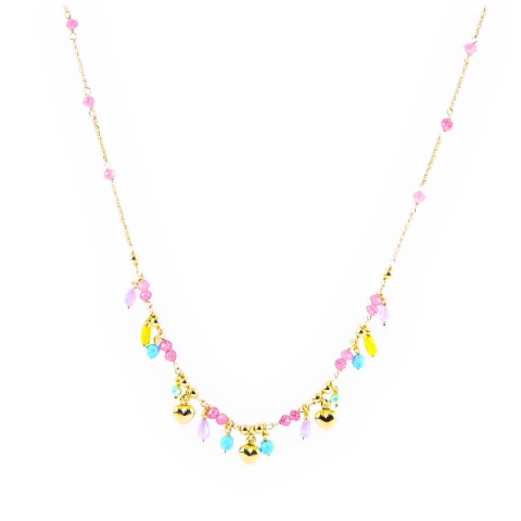 Girocollo in Argento 925 con Mini Charms Multicolor: Eleganza e Colore