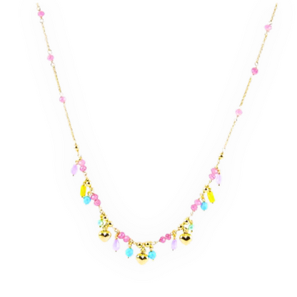 Girocollo in Argento 925 con Mini Charms Multicolor: Eleganza e Colore