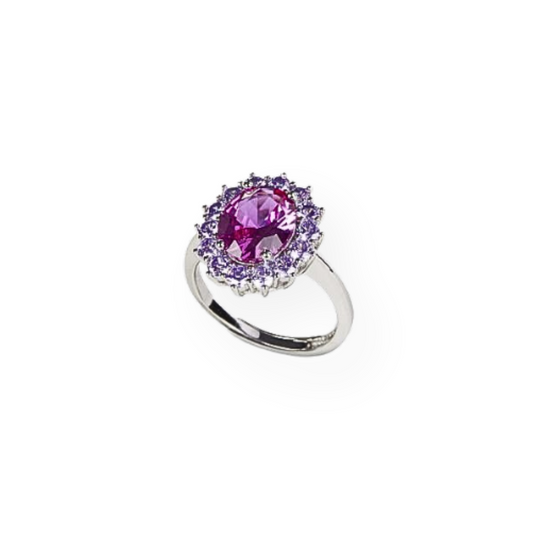 Kate Large Ring in 925 Silver with Zirconia - Elegance Collection