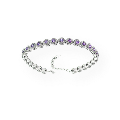 Bracciali Tennis Fiore Color in Argento 925