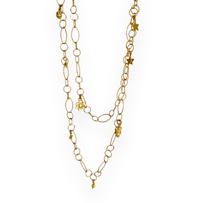 Collana Lunga in Argento e Oro 18k