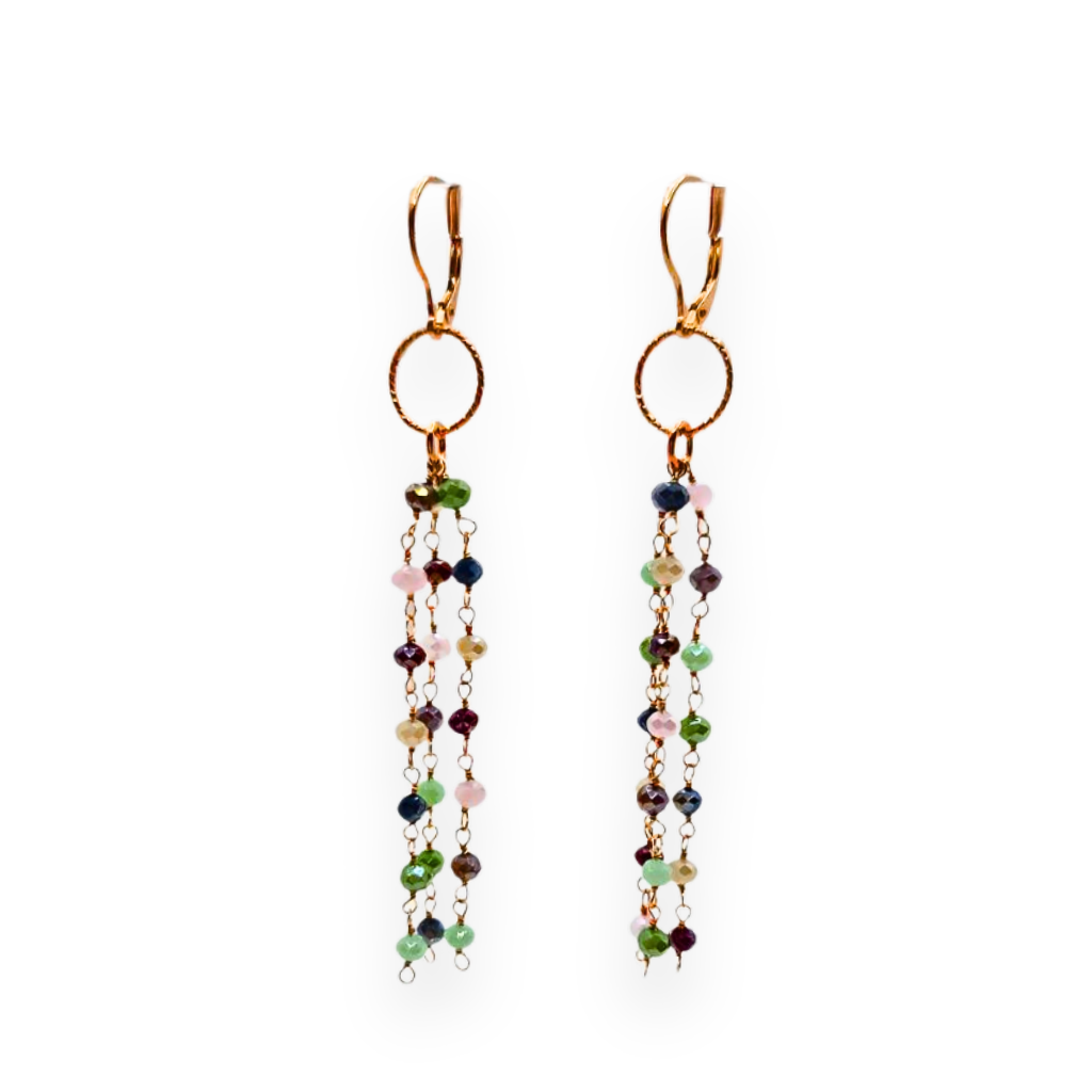 Long cluster earrings 