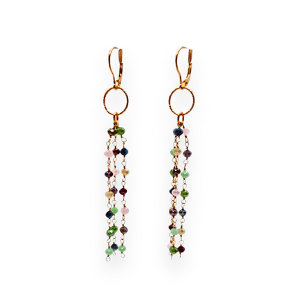 Long cluster earrings 