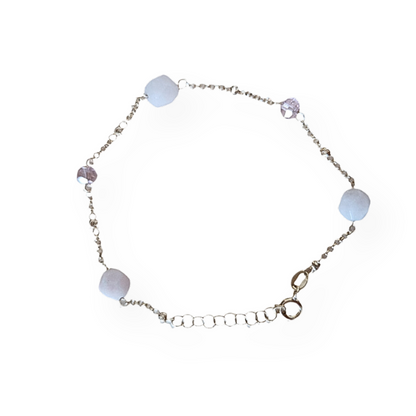 Braccialetti in Argento con Perle Colorate