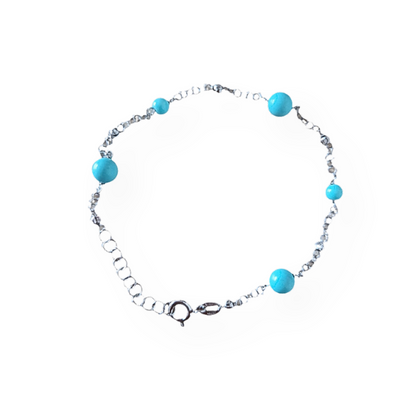 Braccialetti in Argento con Perle Colorate