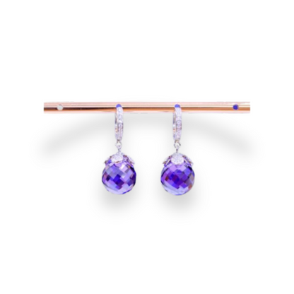 Shiny purple earrings 