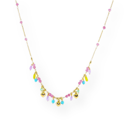 Girocollo in Argento 925 con Mini Charms Multicolor: Eleganza e Colore