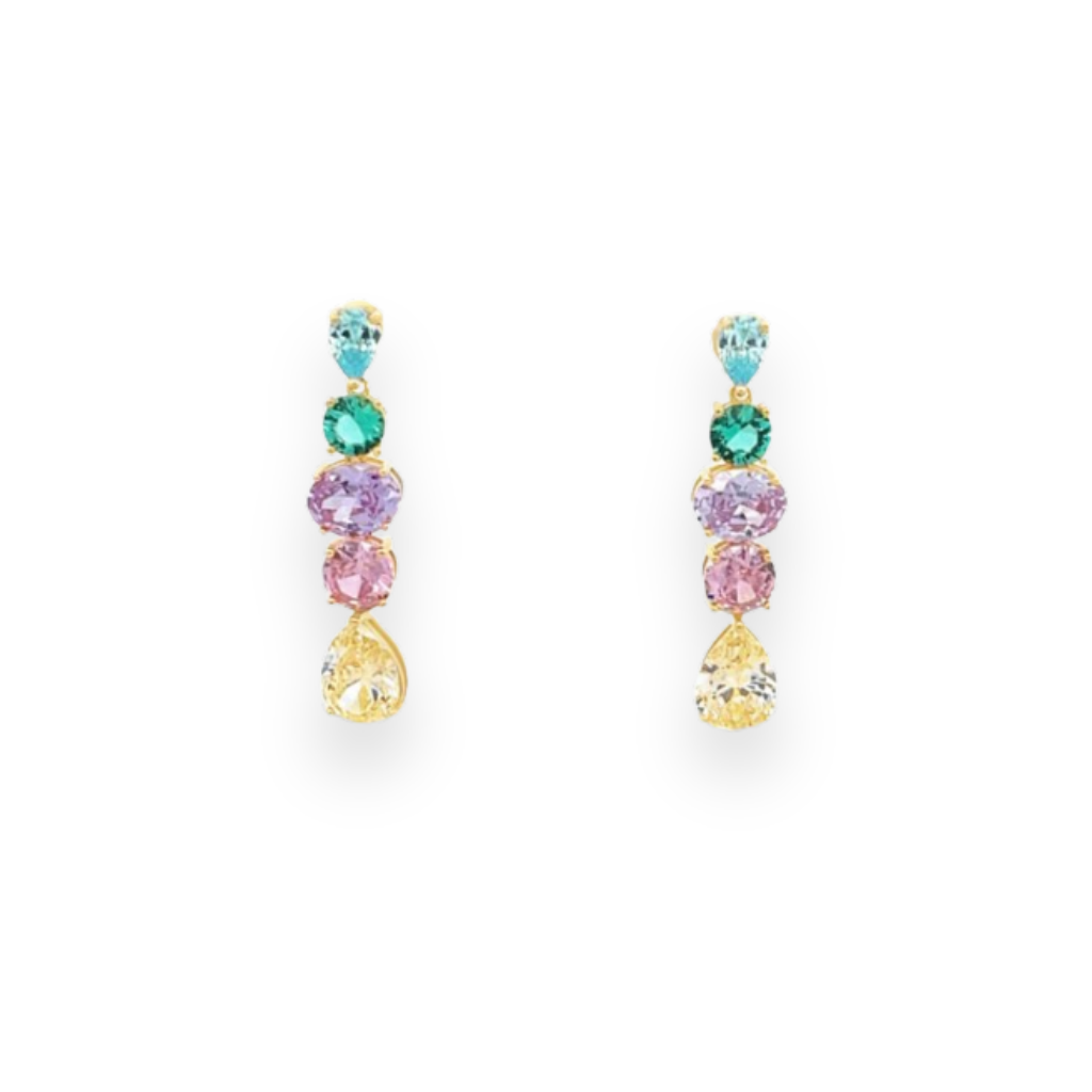 Precious rainbow drop earrings 