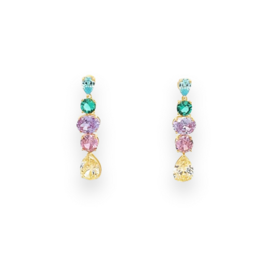 Precious rainbow drop earrings 