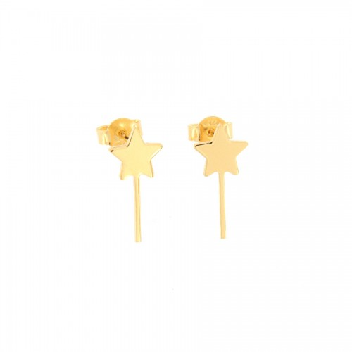 Smooth Magic Wand Stud Earrings - 925 Silver