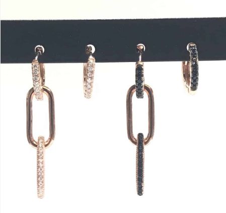 Asymmetric chain earrings 