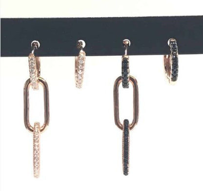 Asymmetric chain earrings 