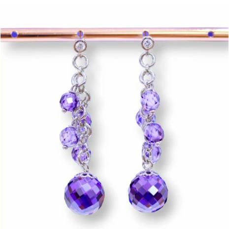 Silver and Amethyst Earrings