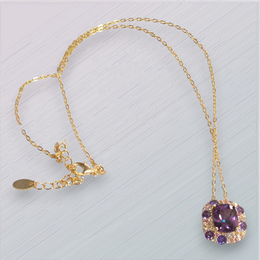 Collana Rerrtangolo Brillante, in Argento 925