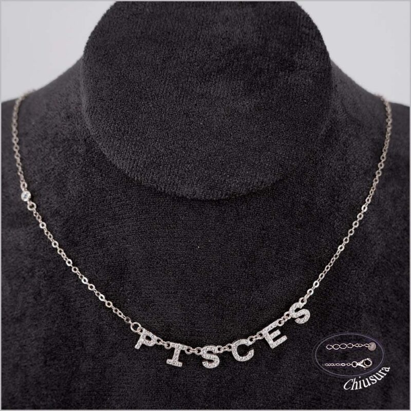 Zodiac Sign Necklaces, in 925 Silver with Zircons