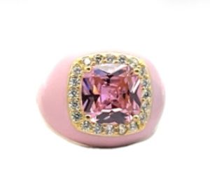 Anello Chevalier in Argento 925 con Zircone Quadrato