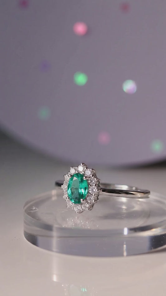 Anello Micro kate Paraiba/lilla chiaro, Argento S925