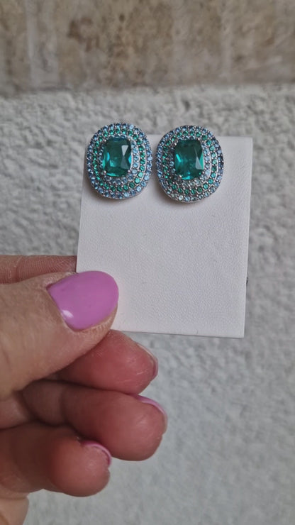 Green Brilliant Earrings