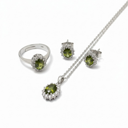 SET Mini kate Verde Oliva, Argento S925)