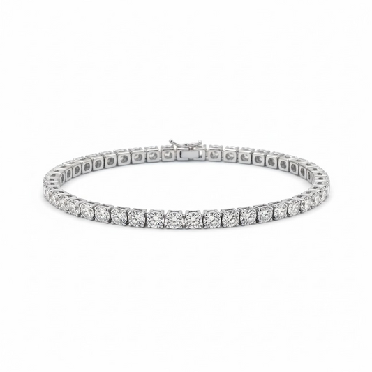 Bracciale Tennis in MOISSANITE, 3mm e 2mm, in Argento S925
